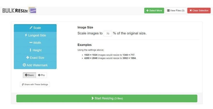 Bulk Resize Photos